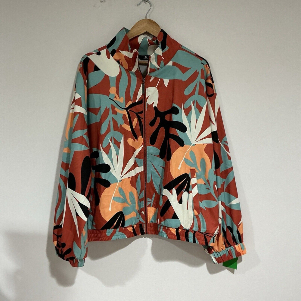 Woman’s G By Guiliani 2x Multicolor Full Zip Long Sleeve Light Weight Jacket
